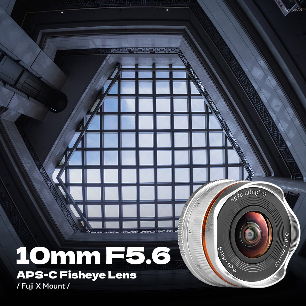 10mm F5.6 Fisheye Lens Wide-Angle Lens Pancake Lens Manual Fixed Focus Lens - Brightin Star