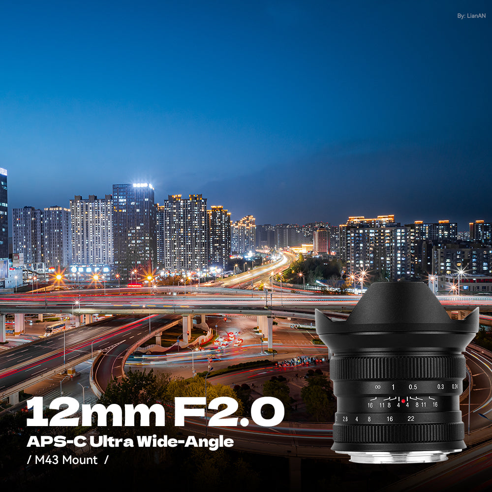 12mm F2.0 Ultra Wide-Angle Big Aperture APS-C Manual Focus Mirrorless Cameras Lens, Fit for Canon EOS-M Mount