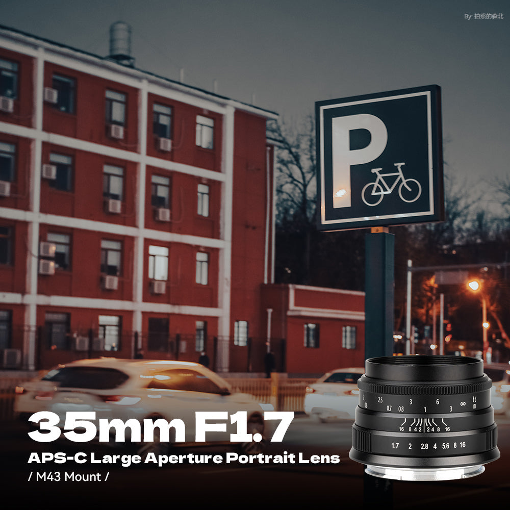 35mm F1.7 Wide-Angle Manual Focus Prime Lens for Panasonic Olympus Micro 4/3 Mirrorless Cameras, MFT APS-C Large Aperture, Fit for LUMIX G7, G7KS, GX85, GX9, G95, GH5, GH6, G100, G9