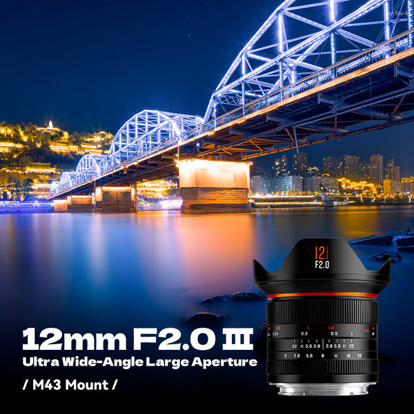 12mm F2.0 III APS-C Ultra Wide-Angle Big Aperture Cameras Lens For Panasonic/Olympus Micro 4/3 Mount
