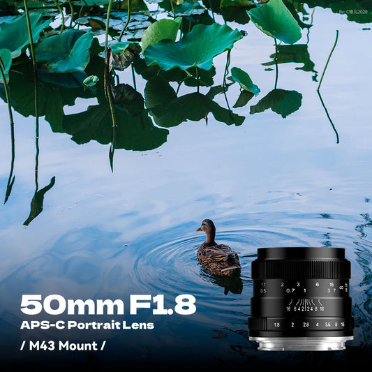 50mm F1.8 APS-C Manual Focus Lens Fit for Panasonic/Olympus Micro 4/3 Mount