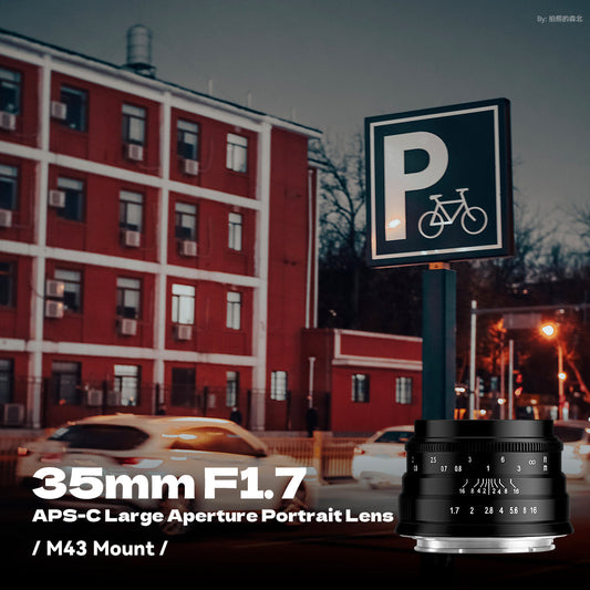 35mm F1.7 APS-C Wide-Angle Manual Focus Prime Lens for Panasonic/Olympus Micro 4/3 Mount