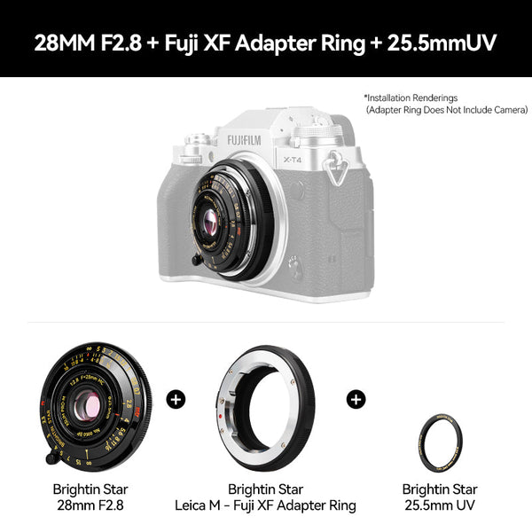 Exclusive  25.5mm ultra-thin UV filter (only 1mm thick) - fits Leica/Sigma/Panasonic L/Canon RF/Nikon Z/Sony E/Fuji X/GFX adapters - designed for 28mm F2.8 lenses