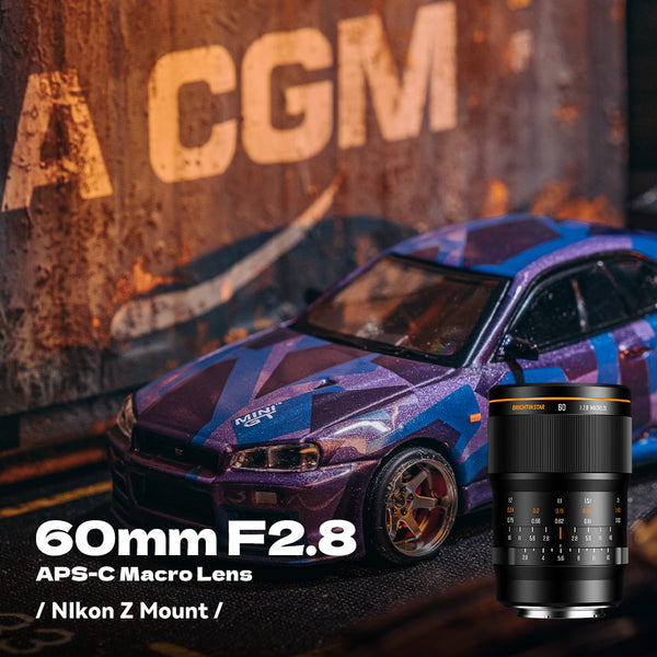 Brightin Star 60mm F2.8 2X Macro APS-C Manual Focus Prime Lens for Nikon Z Mount