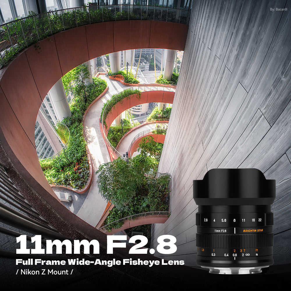 Brightin Star 11mm F2.8 Full Frame Wide-Angle Starry Sky Fisheye Lens Suitable for L Sony E Nikon Z Canon RF mount