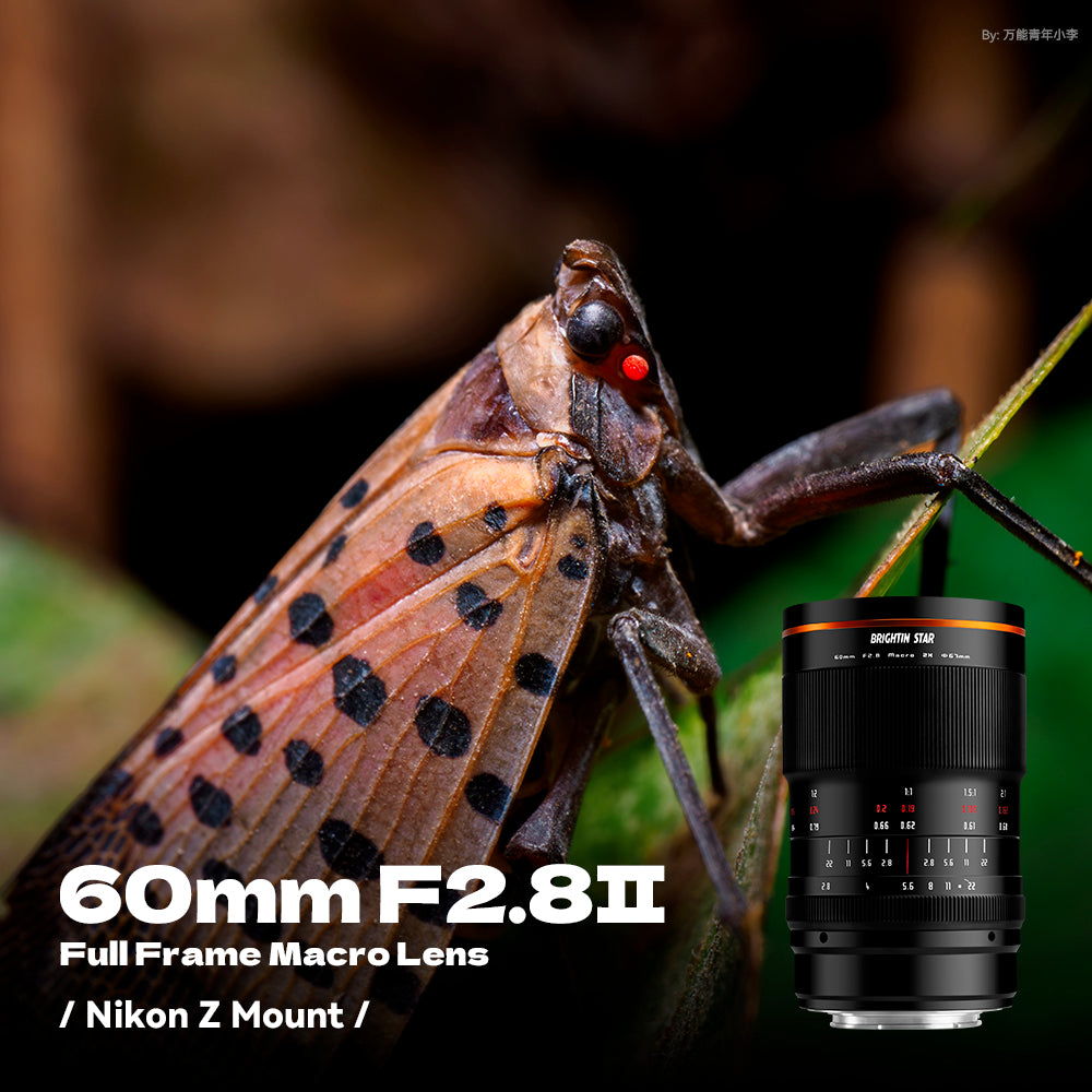 60mm F2.8 II 2X Macro Magnification Manual Focus Mirrorless Camera Lens, Fit for Fuji X Mount