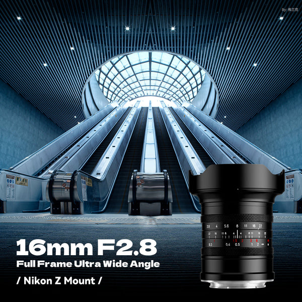 16mm F2.8 Full Frame Ultral Wide Angle Manual Focus Mirrorless Camera Lens, Fit for Canon RF Mount
