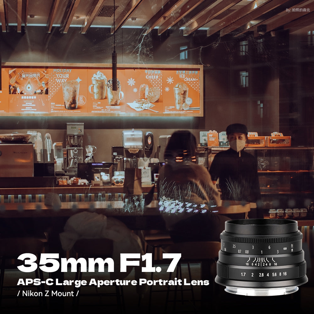 35mm F1.7 Wide-Angle Manual Focus Prime Lens for Panasonic Olympus Micro 4/3 Mirrorless Cameras, MFT APS-C Large Aperture, Fit for LUMIX G7, G7KS, GX85, GX9, G95, GH5, GH6, G100, G9