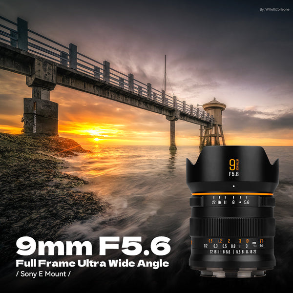 Father's Day Gifts Brightin Star 9mm F5.6 Full Frame Manual Focus Camera Lens Ultra Wide Angle 0 Distortion Lens with ND Filter For Sony E/Nikon Z/Canon RF/L Mount