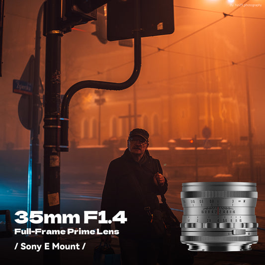 Brightin Star 35mm F1.4 Full-Frame Large Aperture Manual Focus Lens for Sony E Mount