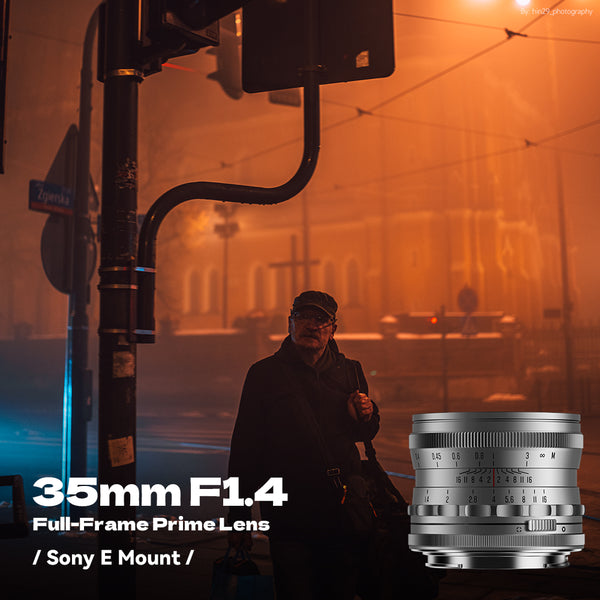 Brightin Star 35mm F1.4 Full-Frame Large Aperture Manual Focus Lens for Sony E Mount