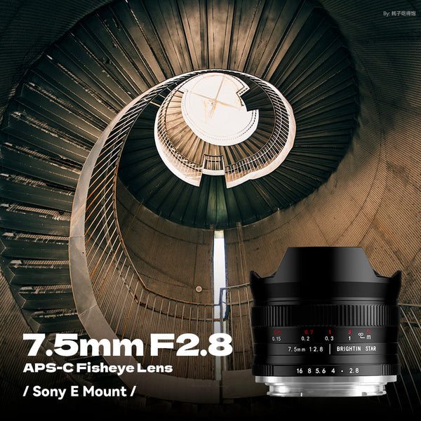 7.5mm F2.8 APS-C Fisheye Manual Focus Lens With ND Filter for Panasonic/Olympus Micro 4/3 Mount
