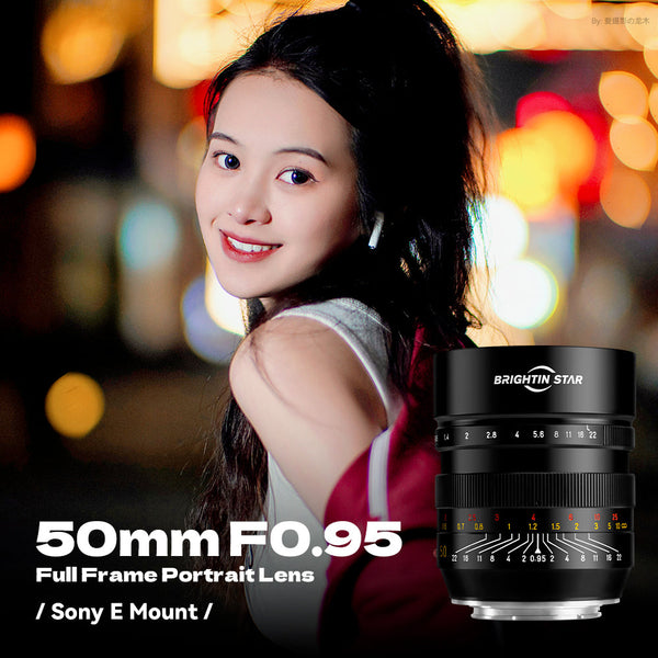 50mm F0.95 Full Frame Large Aperture Manual Focus Mirrorless Camera Lens, Fit for Sony E Mount