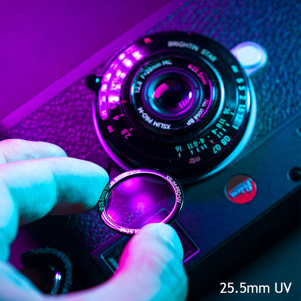 Exclusive  25.5mm ultra-thin UV filter (only 1mm thick) - fits Leica/Sigma/Panasonic L/Canon RF/Nikon Z/Sony E/Fuji X/GFX adapters - designed for 28mm F2.8 lenses