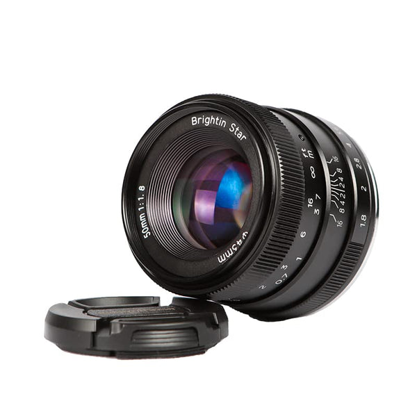 Brightin Star 50mm F1.8 Manual Focus Lens Aps-c Fit for Canon EF-M/Sony/M4/3/Fuji X/Nikon Z