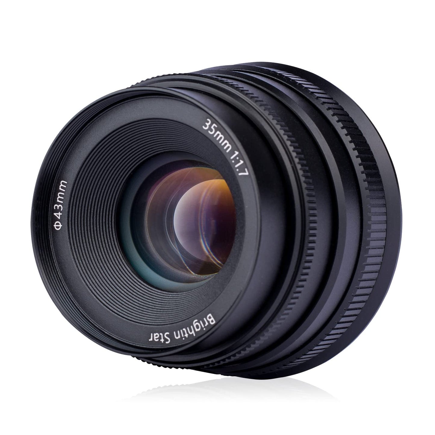 35mm F1.7 Wide-Angle Manual Focus Prime Lens for Panasonic Olympus Micro 4/3 Mirrorless Cameras, MFT APS-C Large Aperture, Fit for LUMIX G7, G7KS, GX85, GX9, G95, GH5, GH6, G100, G9