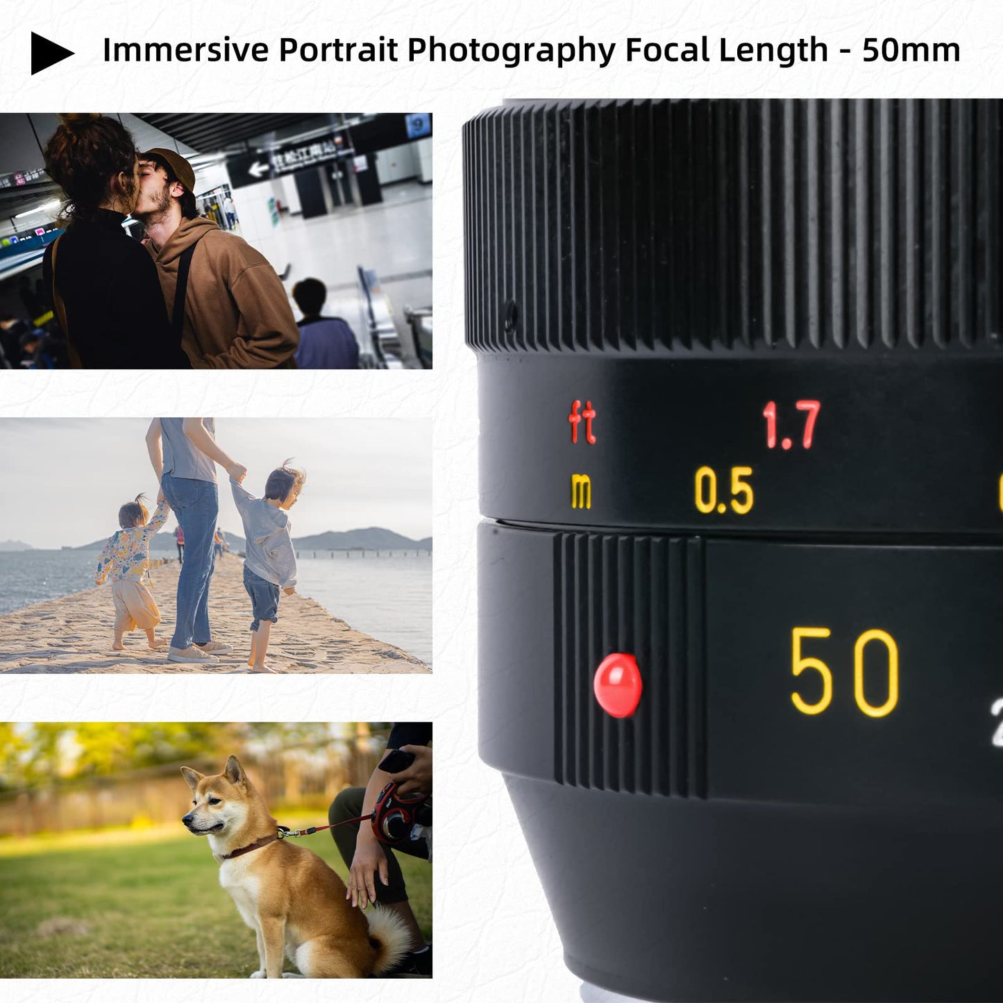 50mm F0.95 Full Frame Large Aperture Manual Focus Mirrorless Camera Lens - Brightin Star