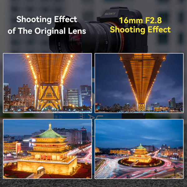 16mm F2.8 Full Frame Ultral Wide Angle Manual Focus Mirrorless Camera Lens, Fit for Canon RF Mount