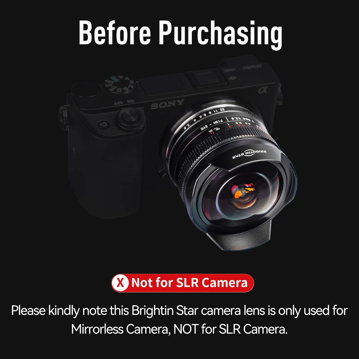 7.5mm F2.8 Fisheye Manual Focus Prime Lens for Sony E-Mount