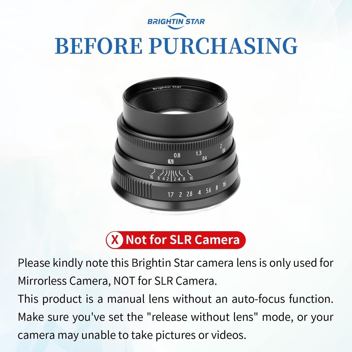 35mm F1.7 Wide-Angle Manual Focus Prime Lens for Sony E-Mount