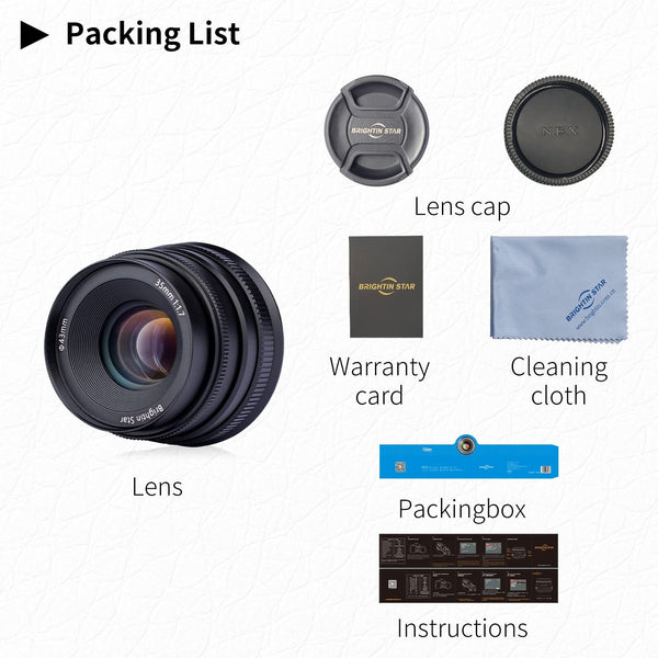 35mm F1.7 APS-C Wide-Angle Manual Focus Prime Lens for Panasonic/Olympus Micro 4/3 Mount