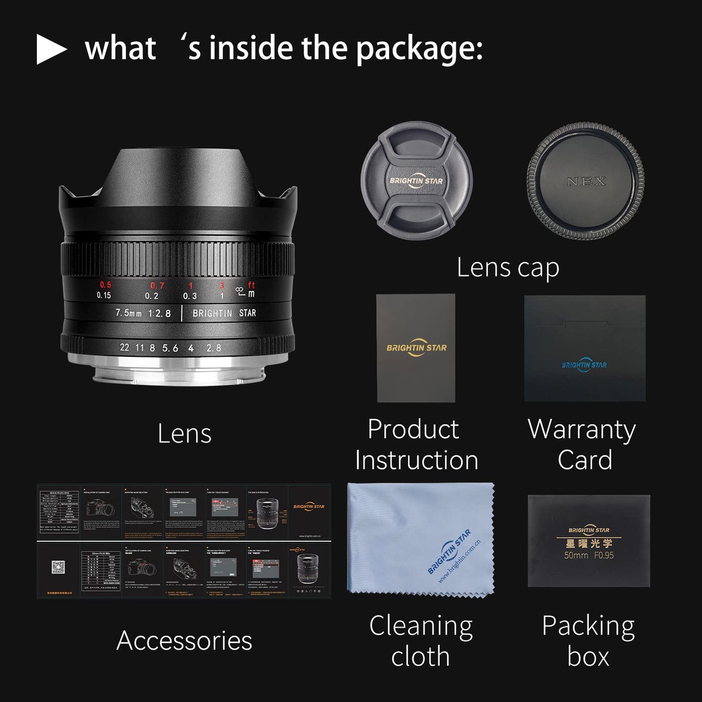 7.5mm F2.8 Fisheye Manual Focus Prime Lens for Sony E-Mount